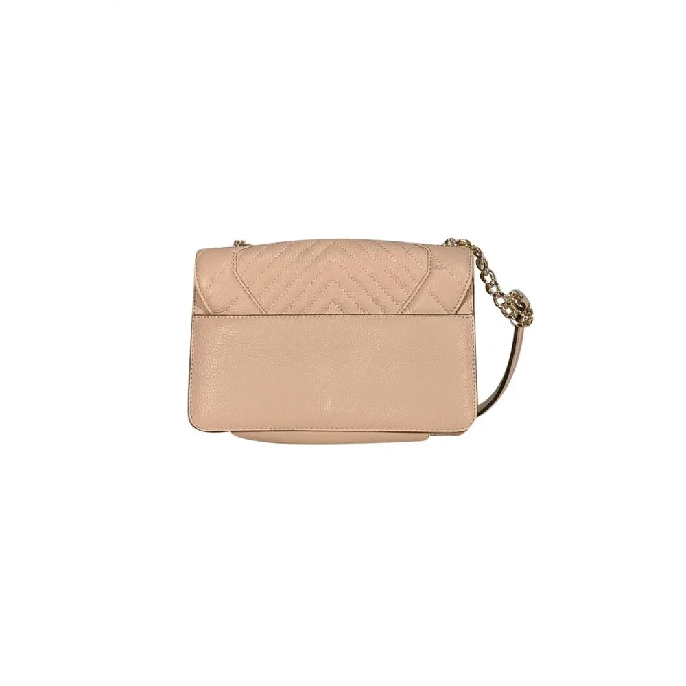 Karl Lagerfeld - Beige Chevron Quilted Leather Shoulder Bag